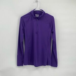 Layer 8 Performance Purple 1/4 Zip Long Sleeve Running Jacket Qwick-Dry Large